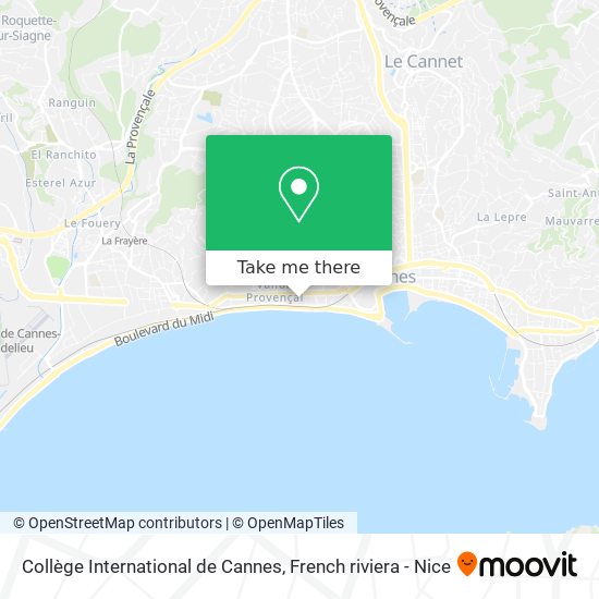 Mapa Collège International de Cannes