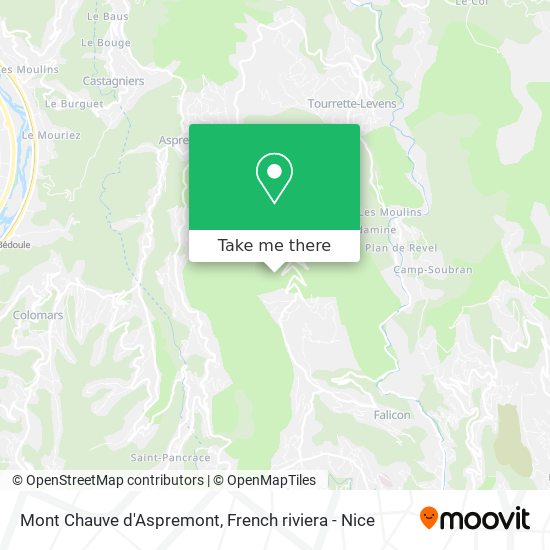 Mont Chauve d'Aspremont map