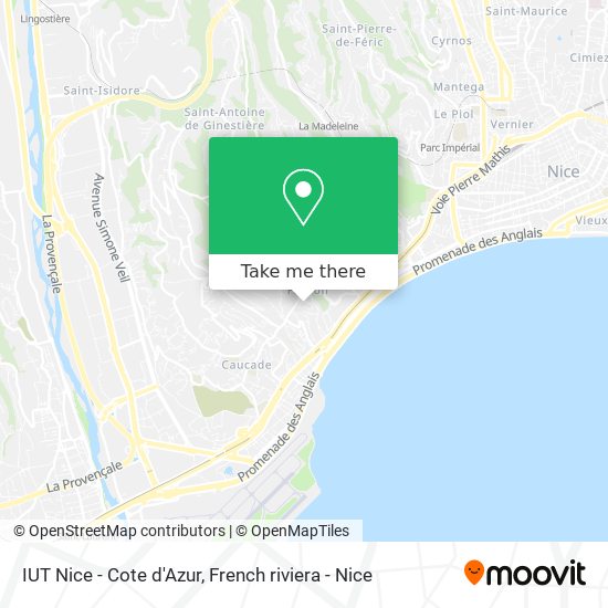 Mapa IUT Nice - Cote d'Azur