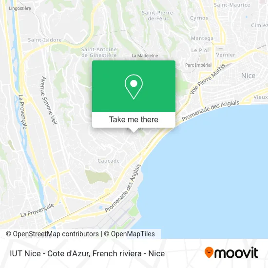 IUT Nice - Cote d'Azur map