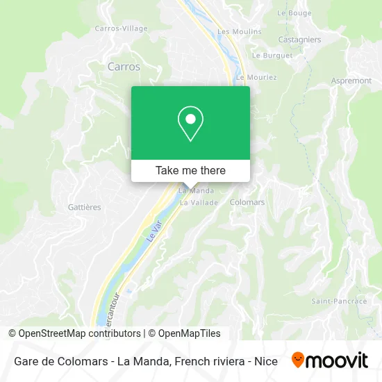 Gare de Colomars - La Manda map