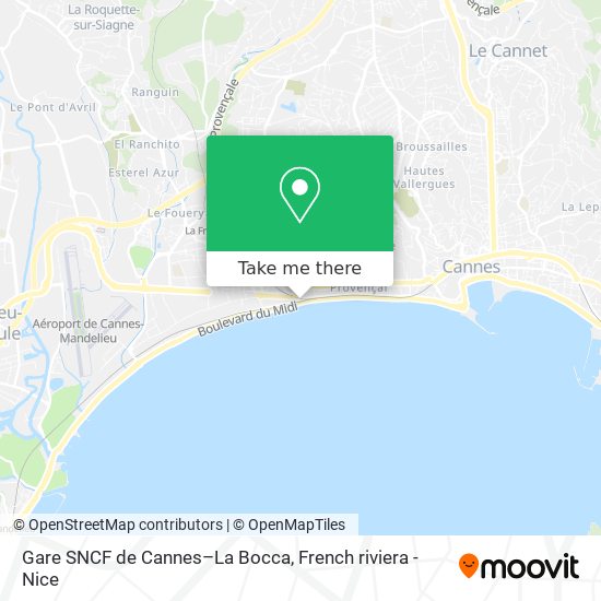 Gare SNCF de Cannes–La Bocca map