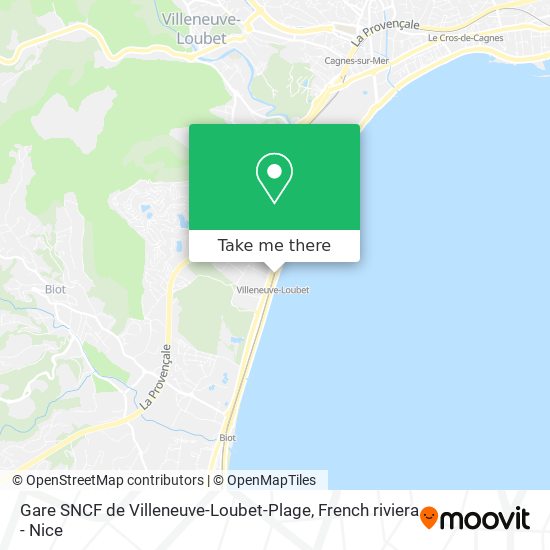 Mapa Gare SNCF de Villeneuve-Loubet-Plage