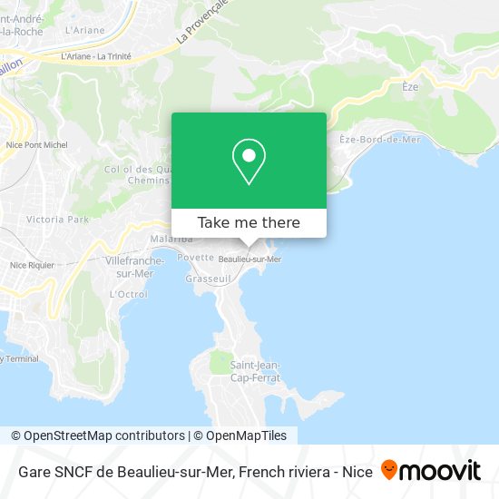 Gare SNCF de Beaulieu-sur-Mer map