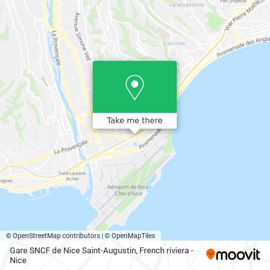 Mapa Gare SNCF de Nice Saint-Augustin
