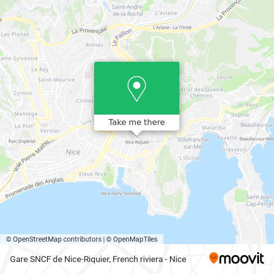 Gare SNCF de Nice-Riquier map