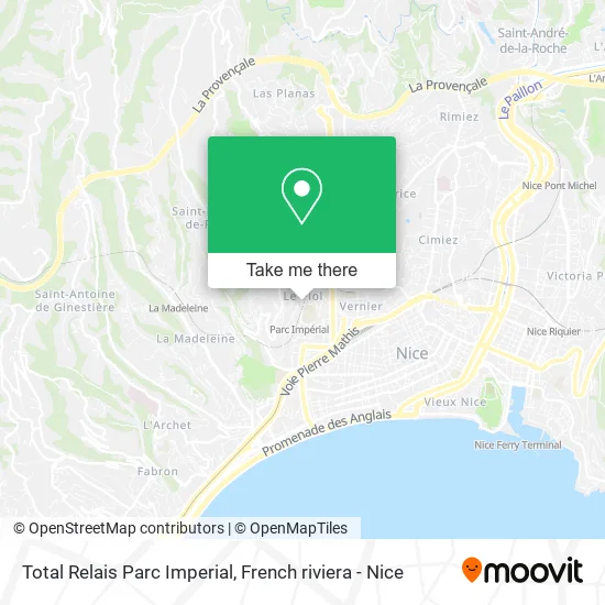 Total Relais Parc Imperial map