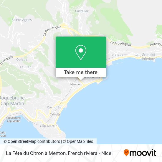 La Fête du Citron à Menton map