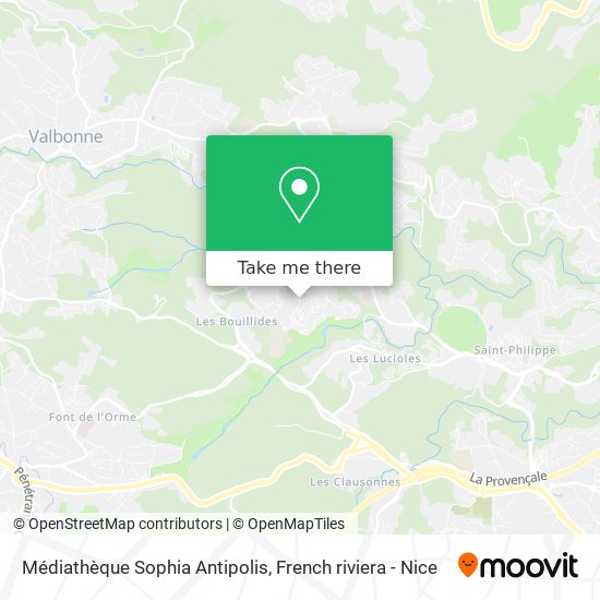 Médiathèque Sophia Antipolis map