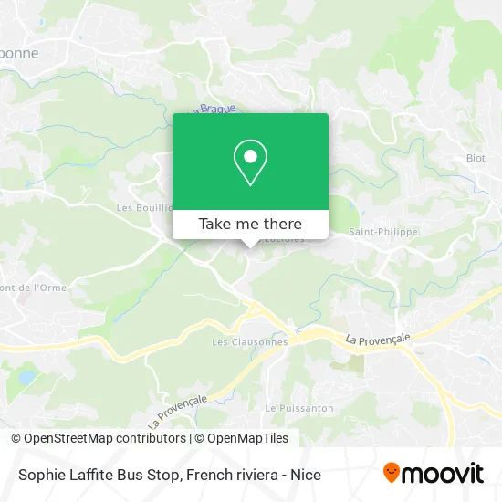Sophie Laffite Bus Stop map