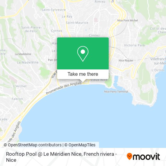 Rooftop Pool @ Le Méridien Nice map