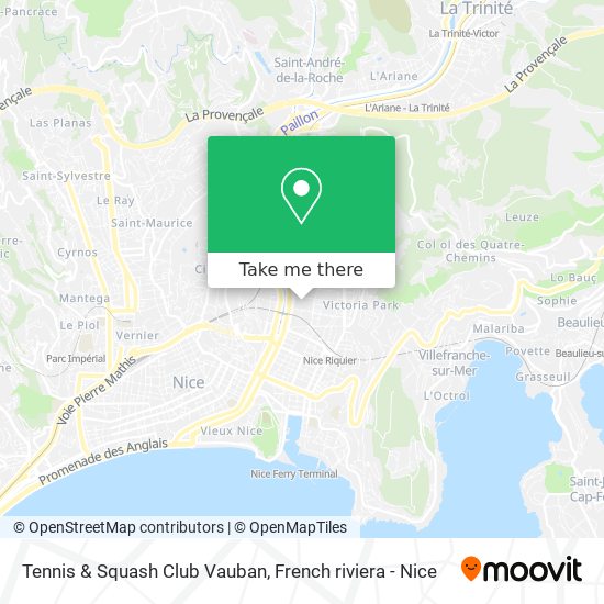 Tennis & Squash Club Vauban map