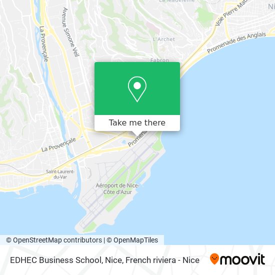 Mapa EDHEC Business School, Nice
