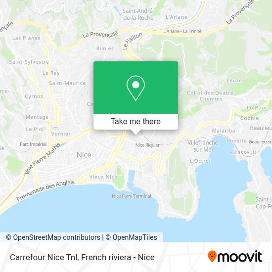 Carrefour Nice Tnl map