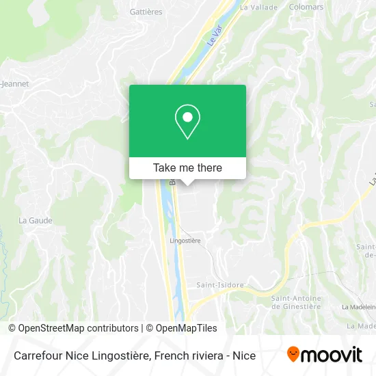 Carrefour Nice Lingostière map