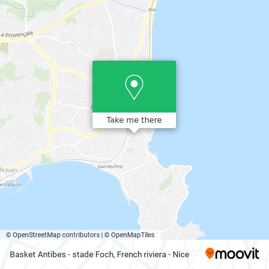 Basket Antibes - stade Foch map