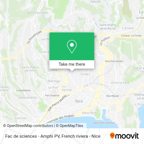 Fac de sciences - Amphi PV map