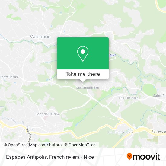 Espaces Antipolis map