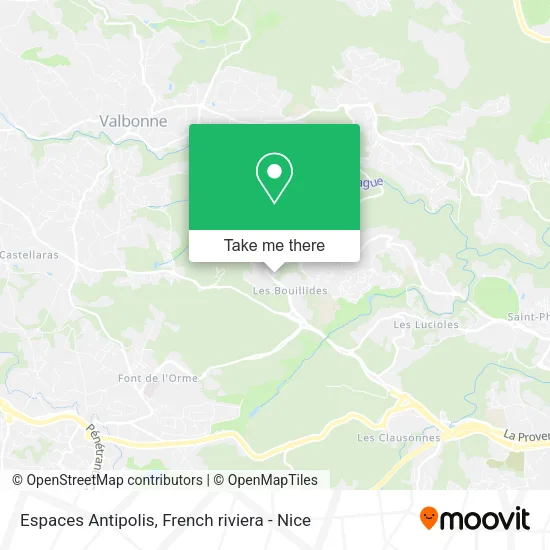Espaces Antipolis map