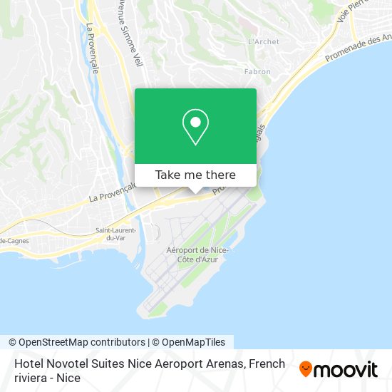 Hotel Novotel Suites Nice Aeroport Arenas map