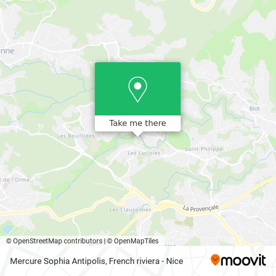 Mercure Sophia Antipolis map
