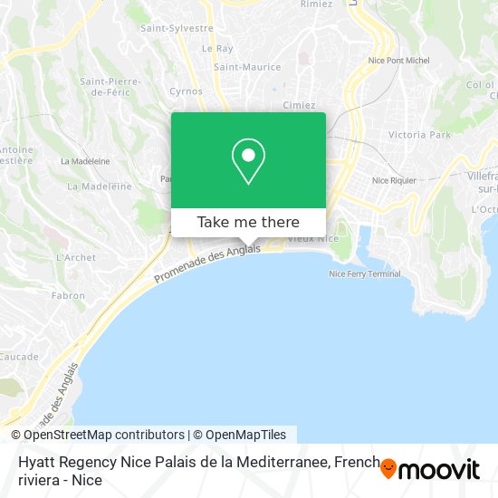 Hyatt Regency Nice Palais de la Mediterranee map