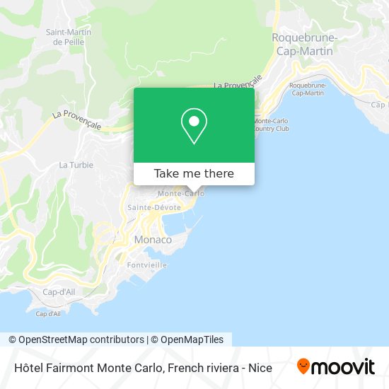 Hôtel Fairmont Monte Carlo map