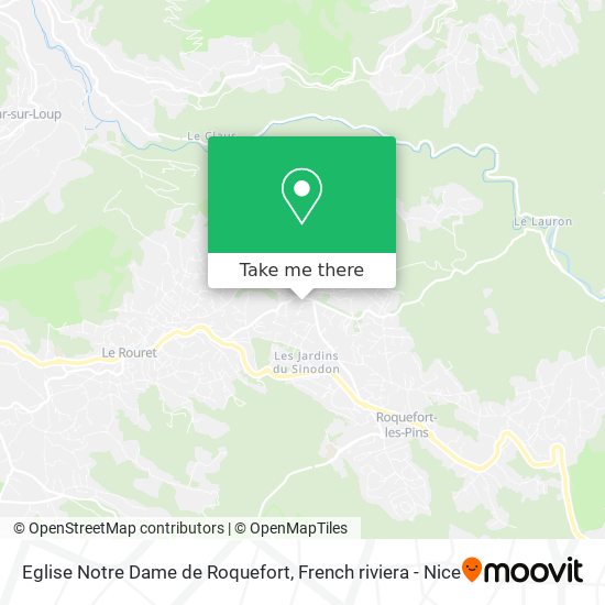 Eglise Notre Dame de Roquefort map