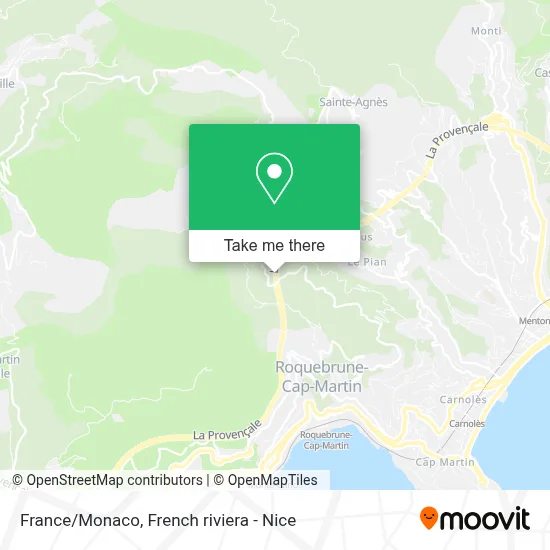 France/Monaco map