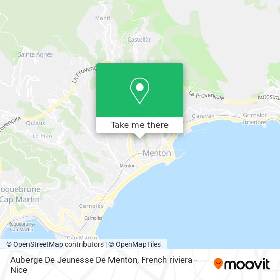 Mapa Auberge De Jeunesse De Menton