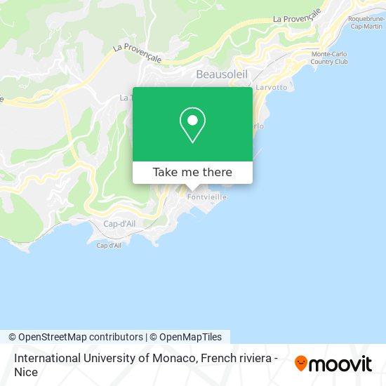 International University of Monaco map