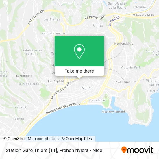 Station Gare Thiers [T1] map