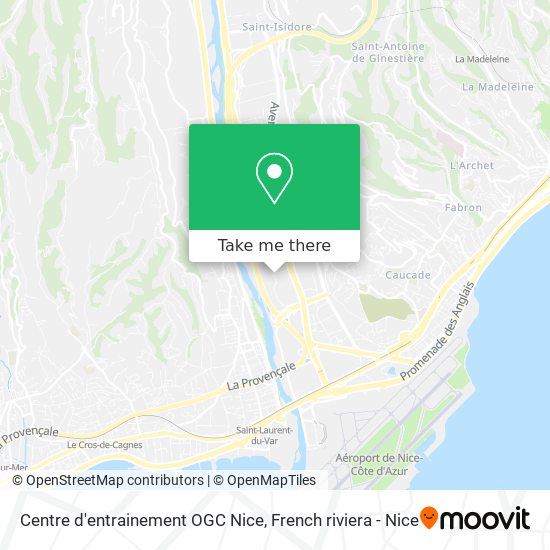Centre d'entrainement OGC Nice map