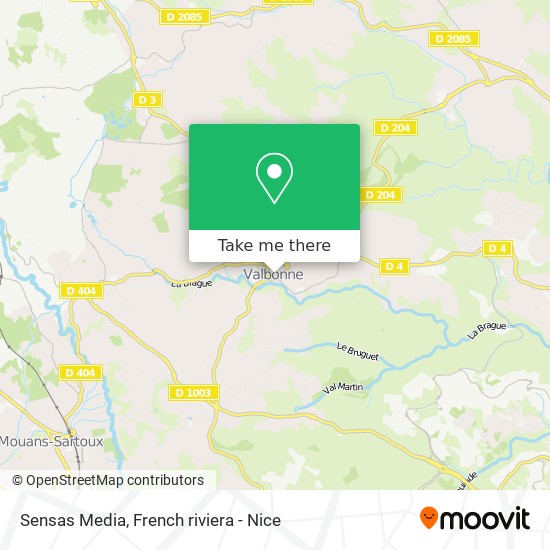 Sensas Media map