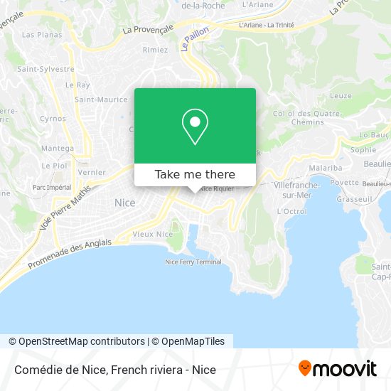 Mapa Comédie de Nice