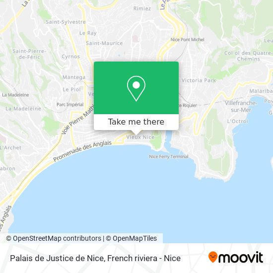 Mapa Palais de Justice de Nice
