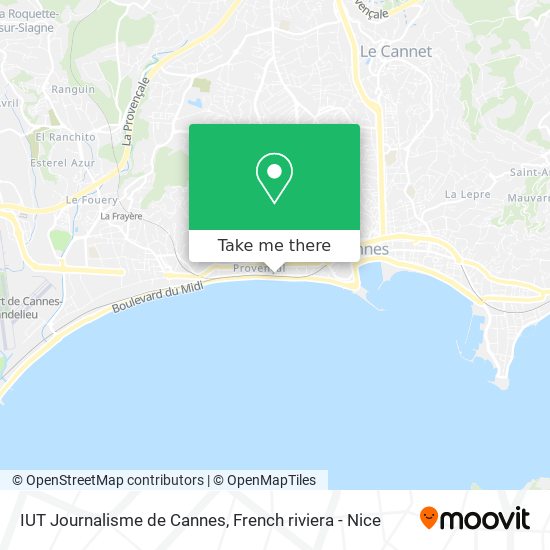 IUT Journalisme de Cannes map