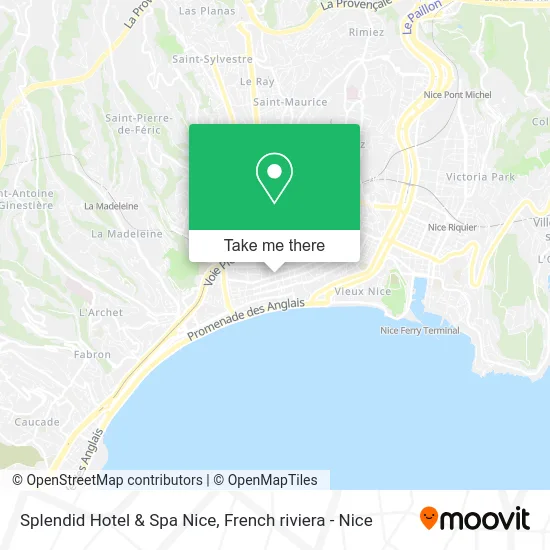 Splendid Hotel & Spa Nice map