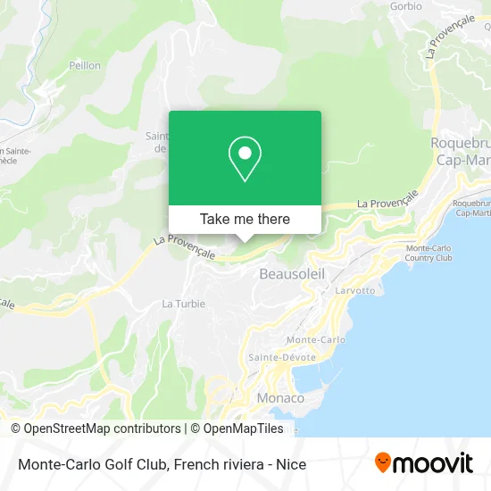 Monte-Carlo Golf Club map