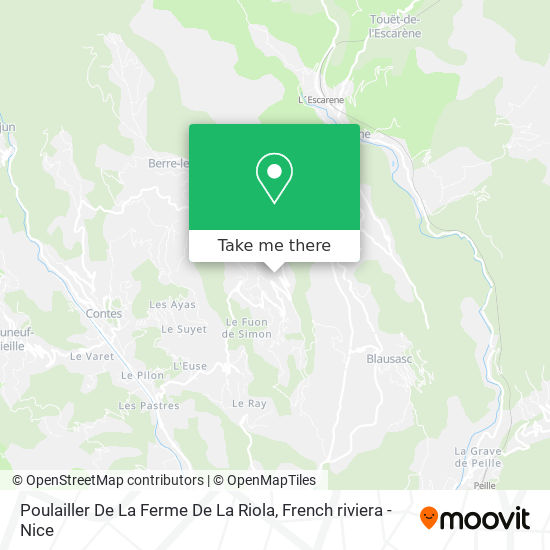 How to get to Poulailler De La Ferme De La Riola in Contes by Bus 