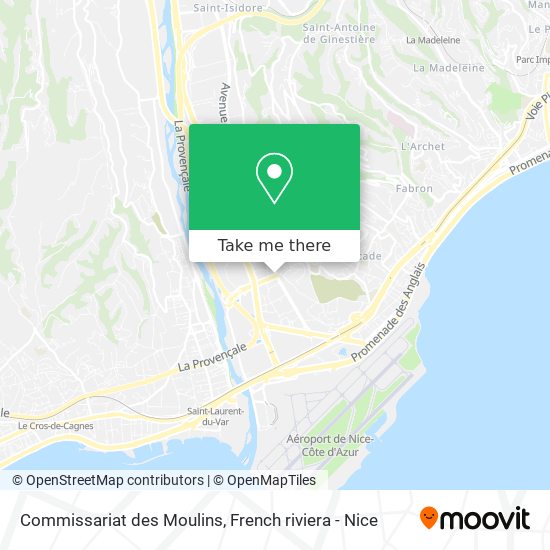 Mapa Commissariat des Moulins