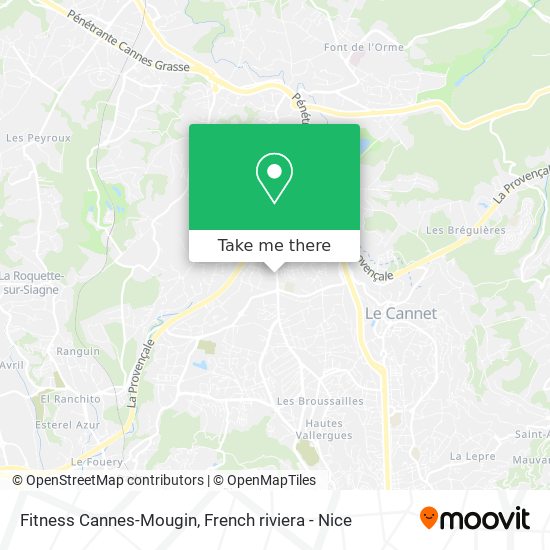 Mapa Fitness Cannes-Mougin