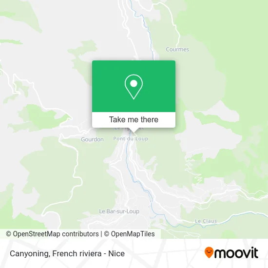 Canyoning map