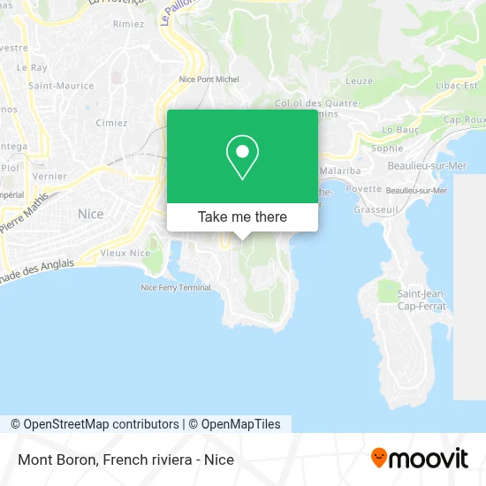 Mont Boron map