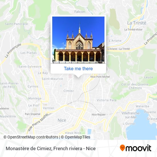 Mapa Monastère de Cimiez