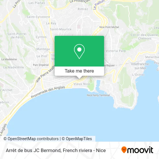 Arrêt de bus JC Bermond map