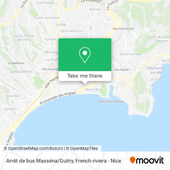 Mapa Arrêt de bus Masséna/Guitry