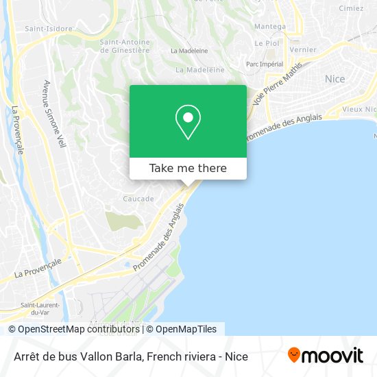 Arrêt de bus Vallon Barla map