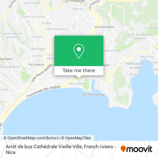 Mapa Arrêt de bus Cathédrale Vieille-Ville