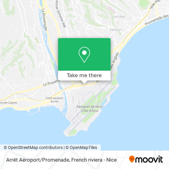 Arrêt Aéroport/Promenade map